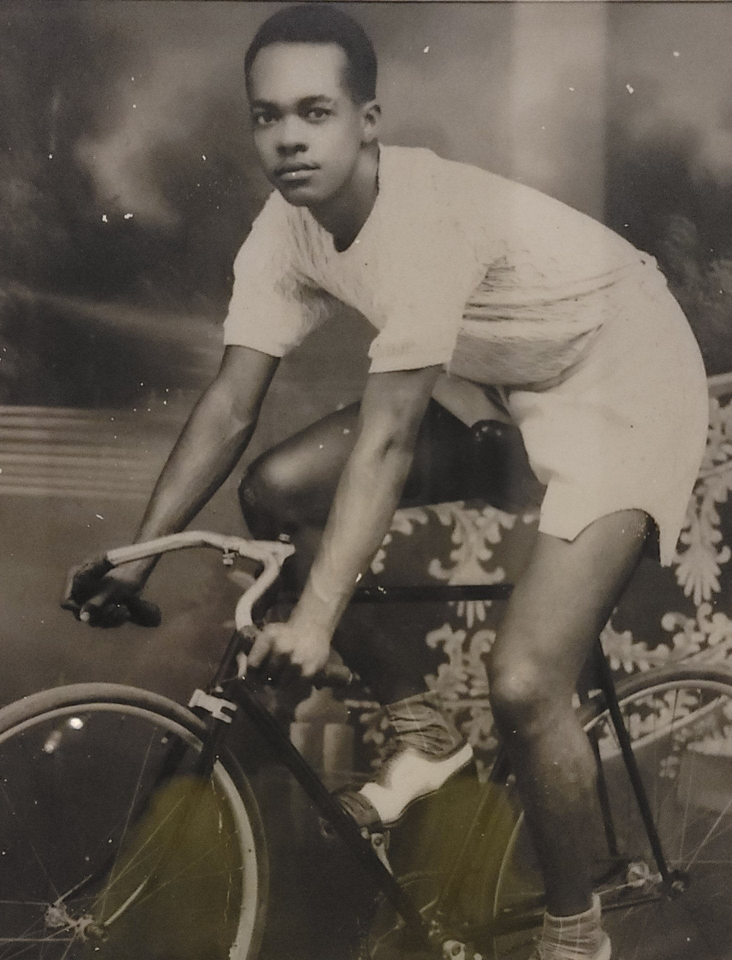 Harold J. Blissett as a young cyclist